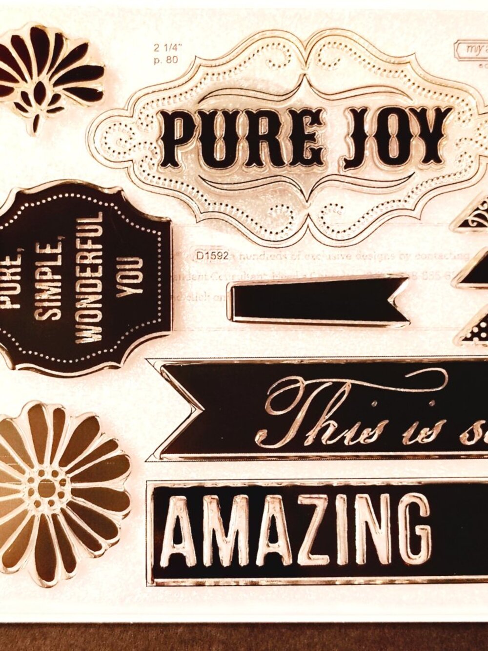 Close To My Heart Ivy Lane Stamp Set My Acrylix D1592 CTMH Joy Amazing Wonderful